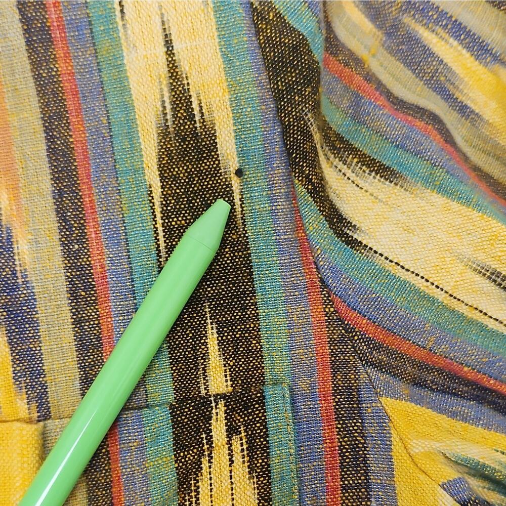 Multicolor Ikat Pattern Women's Jacket Long Sleeve Yellow Brown Blue Green Red - Picture 4 of 7
